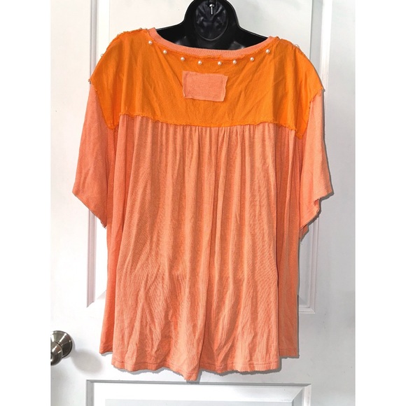 Orange Pearl Detail Top by POL, NEW never worn - Picture 4 of 5
